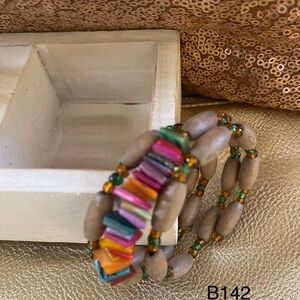 Handmade Tribal, Boho, casual, daily wear, inspired memory wire wrap bracelet.